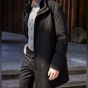Au Noir Men's Black Coat with Removable Liner 40R